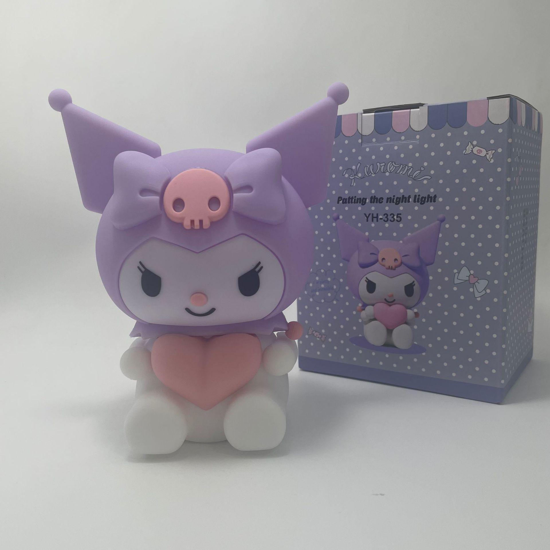 Sanrio Kuromi Silicone Night Light: Rechargeable Sleep Companion & Gift Warm Light - USB Charging