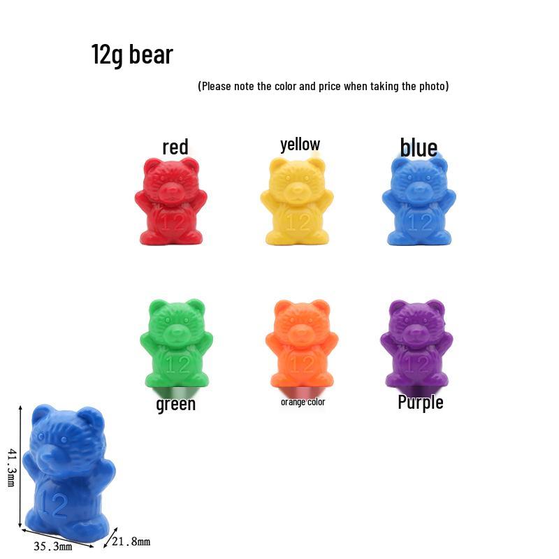 Montessori Rainbow Counting Bears Toy for Early Education and Color Sorting