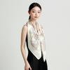 [100% Mulberry Silk] Fashionable, lightweight, soft and elegant large square scarf shawl women's versatile silk scarf