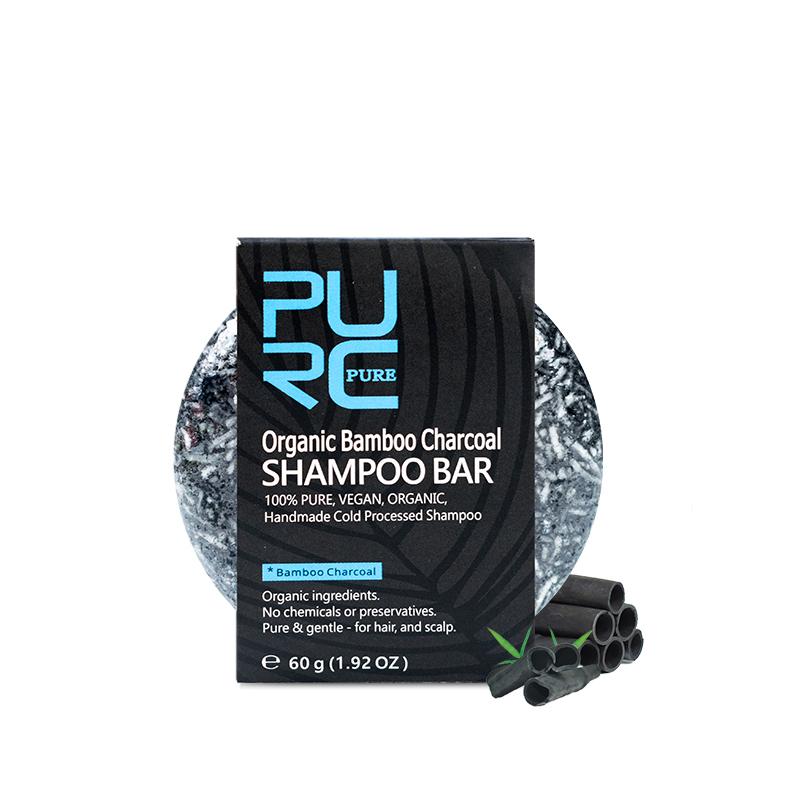 PURC Graue, weiße Haarfarbe, Färbebehandlung, Bambuskohle, saubere Detox-Seifenstange, schwarzes Haarshampoo, Behandlung für glänzendes Haar und Kopfhaut