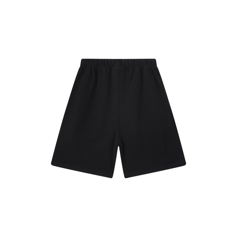 E855 Fear Of God Essentials Letter Sweat Shorts Unisex Oversized Cotton Drawstring Elastic Waist Streetwear Casual Sports Shorts