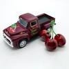 Vintage Truck 3pcs Car Figurine Model Truck Carry Fake Fruits Creative Vehicle Tabletop Ornament For Display Classroom Kitchen