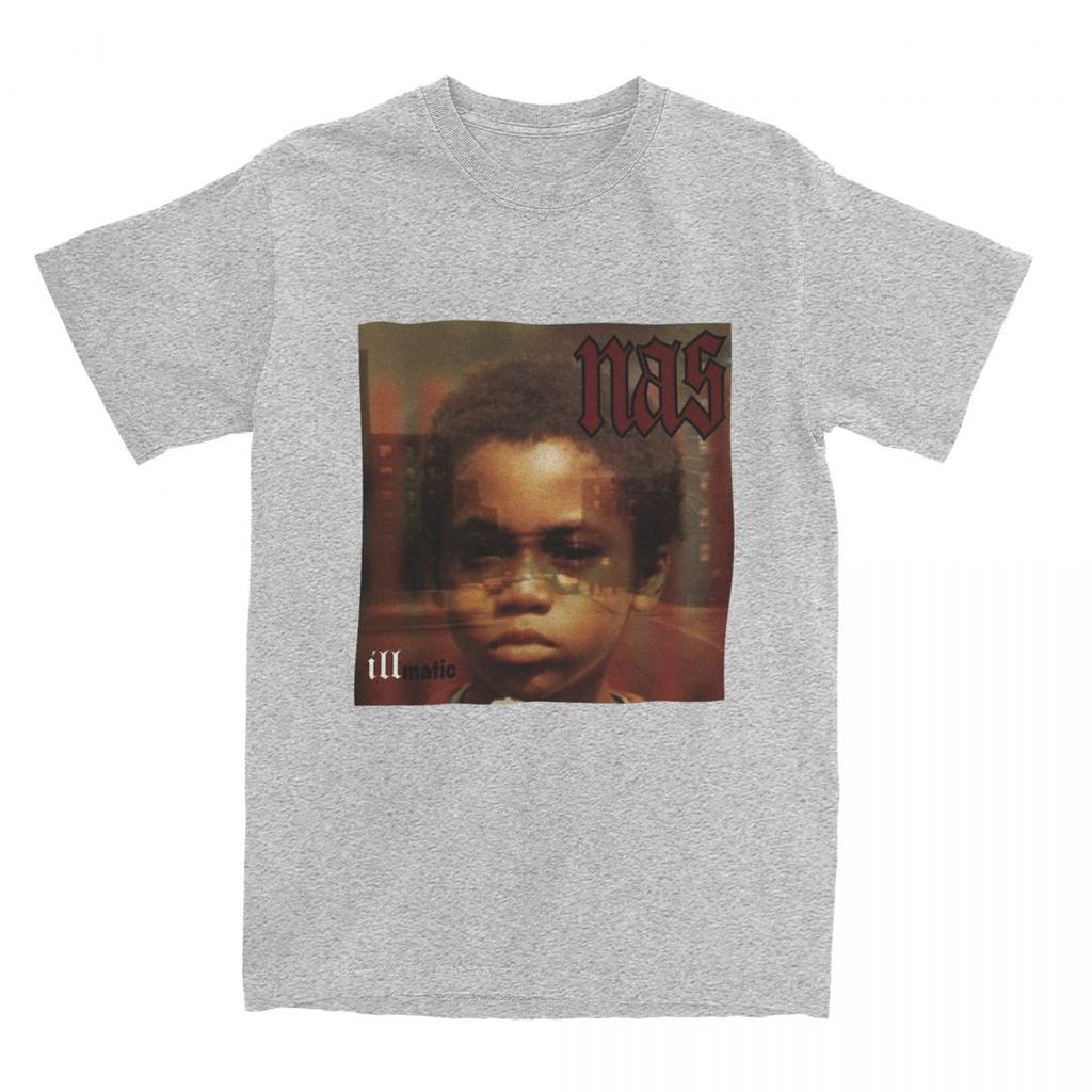 Nas Singer T-Shirt Man Illmatic Album Y2K Basic Cotton T-Shirts Summer O-Neck Trending Tee Shirt Cheap Big Size Tops