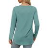 GMXIA Autumn Women's Solid Color Long Sleeve Top Round Neck Loose Casual Base Shirt