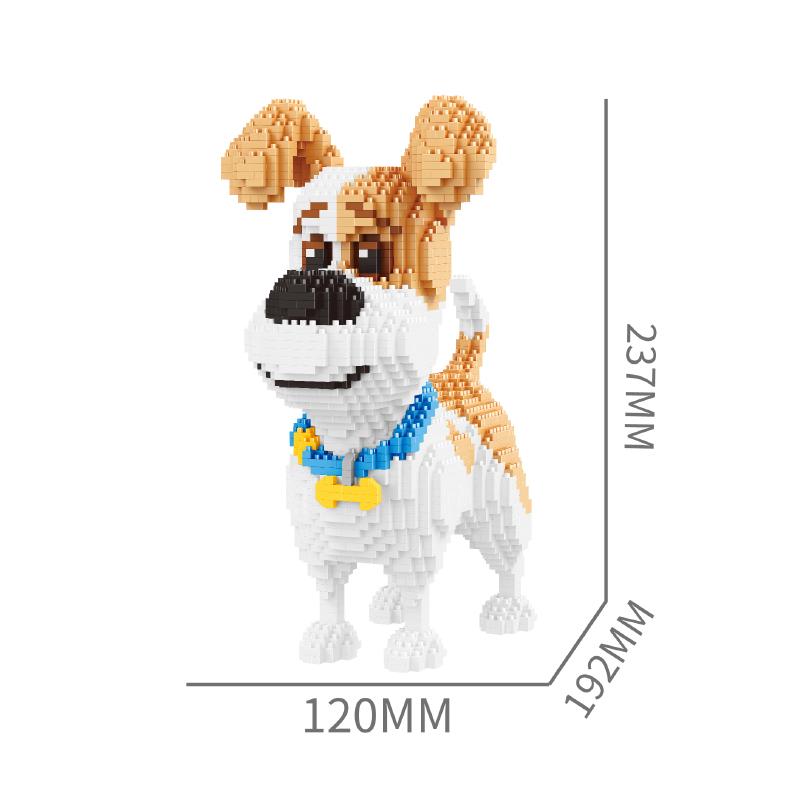 Animals Pet Series Small Particle Building Blocks Cute Dog Cat Mini Bricks DIY Educational Toys Kids Gifts