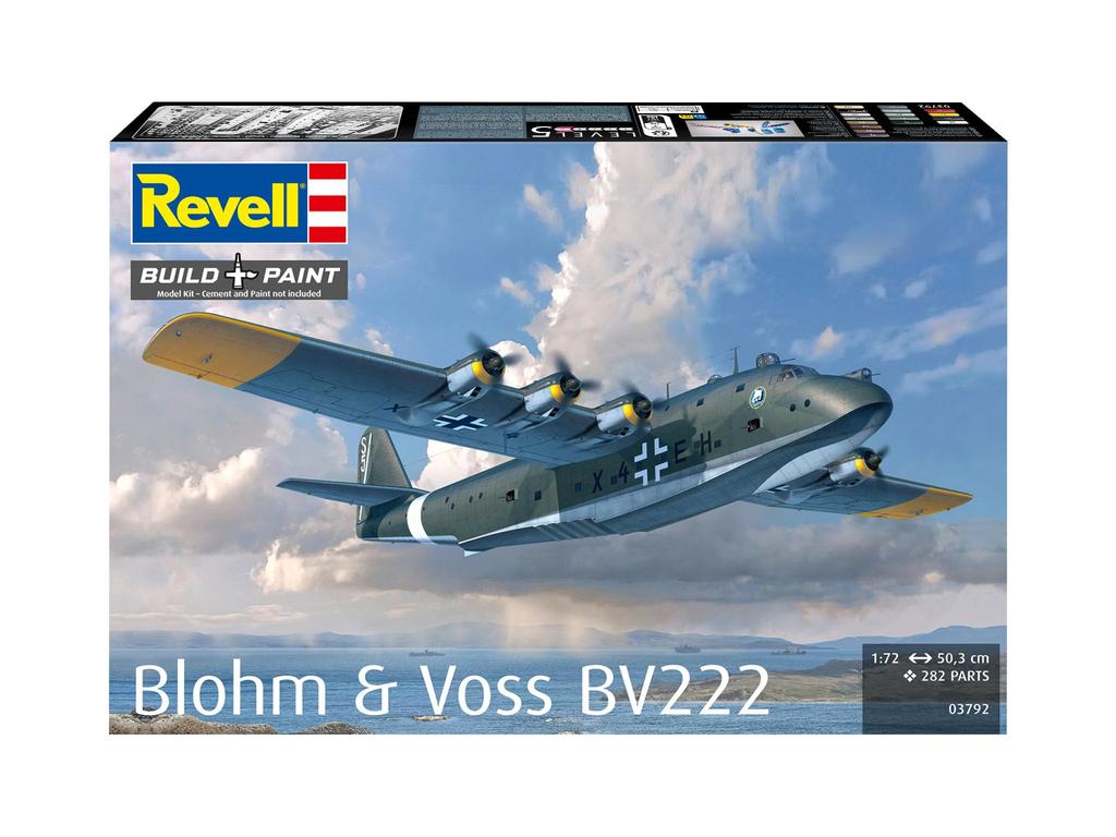 Revell German Blohm Voss BV222 Wiking Plastic Model Kit 03792 1/72 & (Airplane)