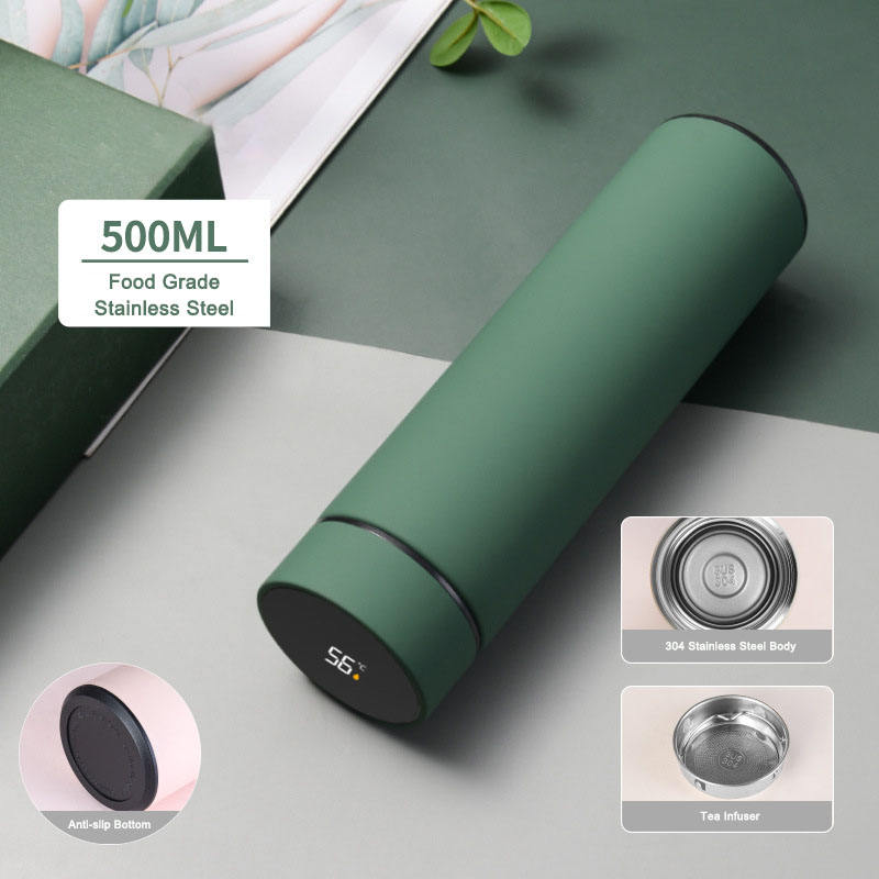 Smart LED Temperature Display Double Wall Stainless Steel Vacuum Insulated Water Bottle Flask 6-12 Hours Thermal