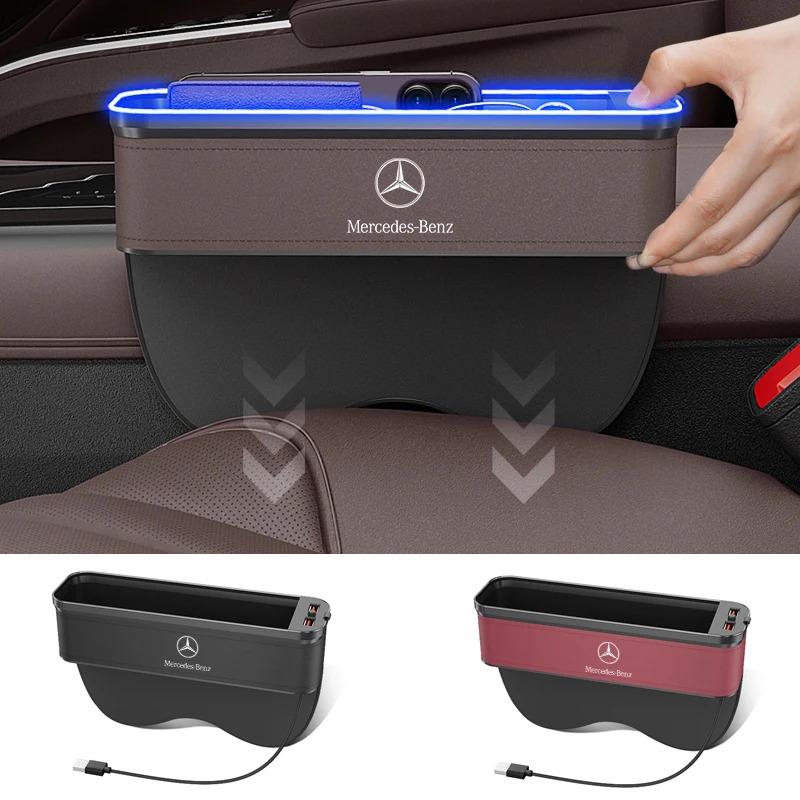 Para Mercedes-Benz Classe A B C E S V R AMG GLB GLC GLE SLC SLK SL ML Vito Viano Sprinter Caixa de Armazenamento para Assento de Carro Caixa de Espaço entre Assentos