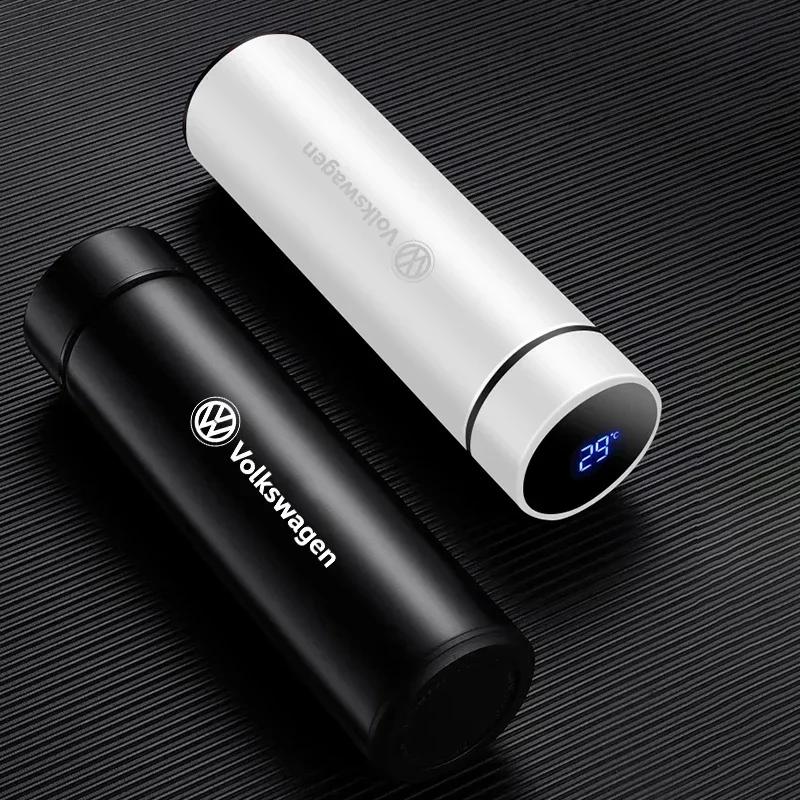 New Stainless Thermos Bottle LED Intelligent Temperature Measurement For Volkswagen Polo Golf Tiguan Passat Sharan Amarok T