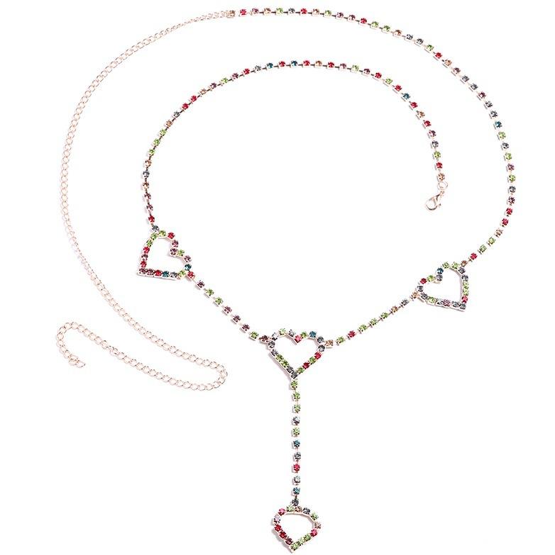 Bridal Car Show Sexy Model Rhinestone Love Waist Chain, Fashion Waist Accessories