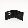 Leather Wallet 1S Grablk -Premium Grained Black Napa Leather Men's Wallet with Coin Pocket & 6 Card Slots