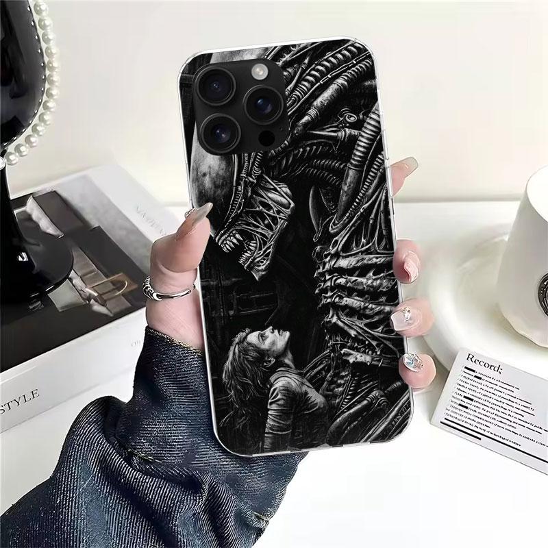 Cool A-Alien X-Xenomorph For iPhone 17 Air 16 15 14 Plus 13 Mini 12 11 Pro Max Phone Case 16E 7 Print 8 SE Fundas Cover Soft Coq