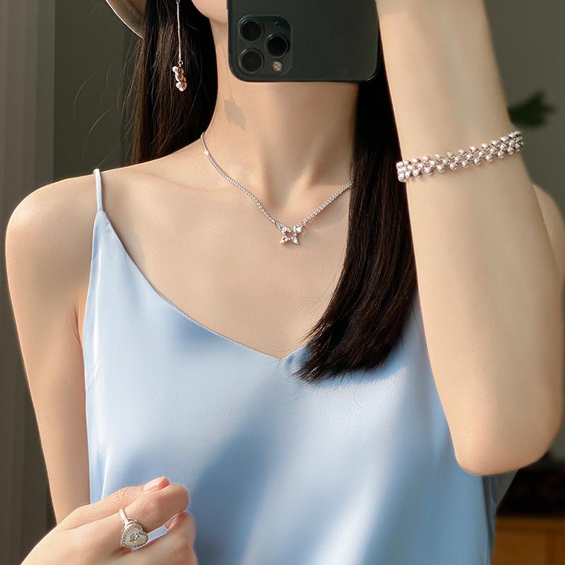 Camasă de vară pentru femei, cu amestec de mătase de dud, 50% mătase, respirabilă, 50% fibră de poliester, cămașă subțire.