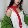 Korean Style Knitted Scarf Solid Color Sweet Scarf Cool Long Narrow Scarves  Spicy Girl