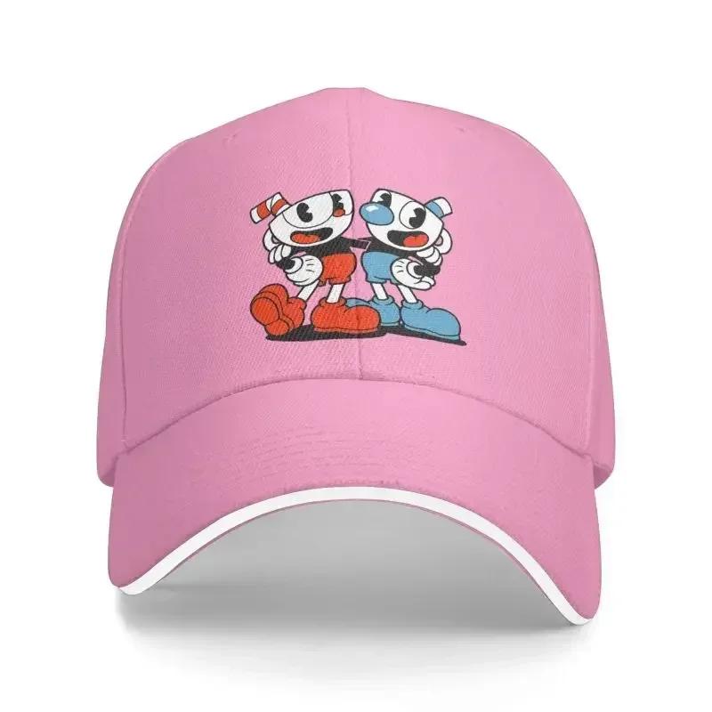 Classic Hot Game Cartoon Cuphead Mugman Baseball Cap for Men Women Breathable Dad Hat Sun Protection