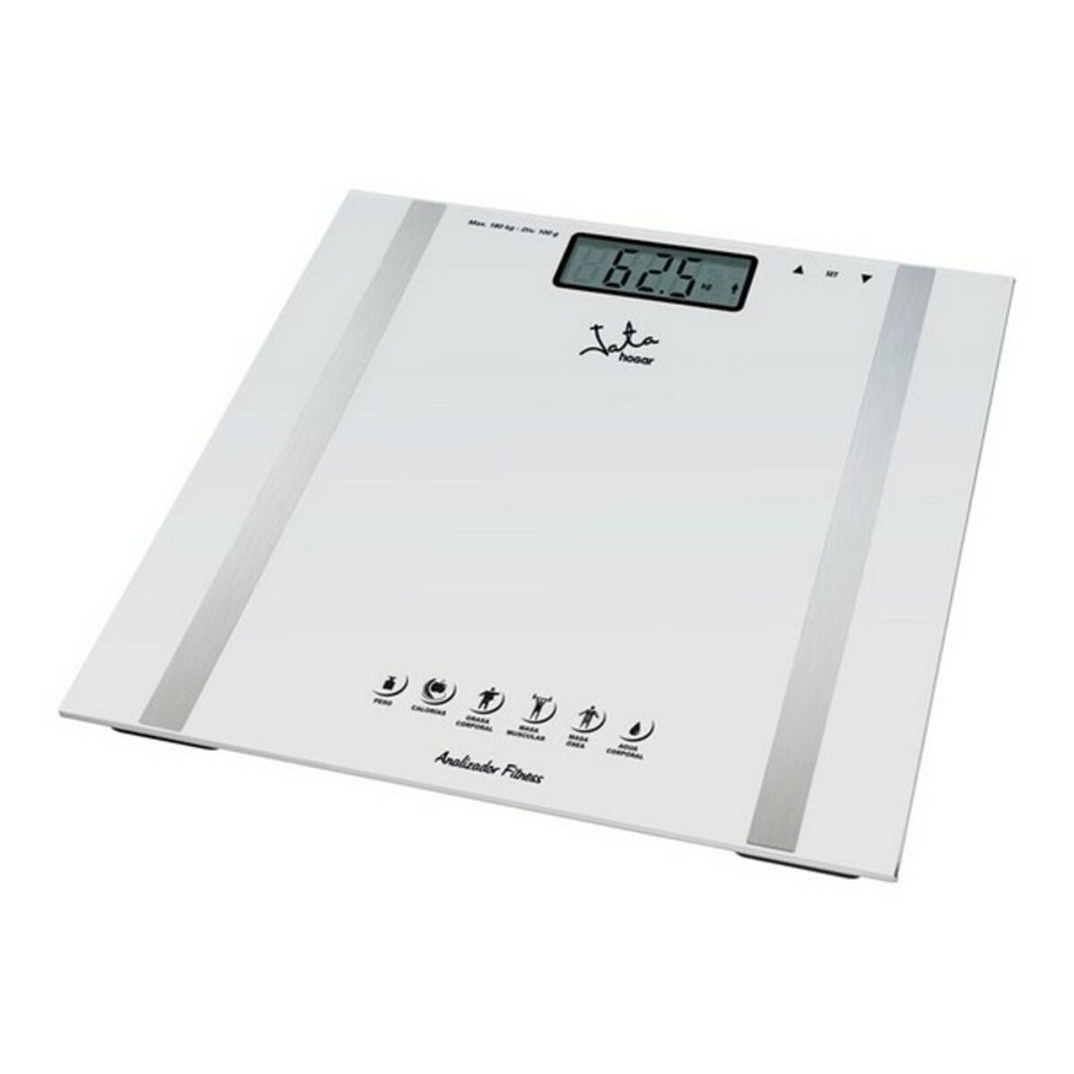 

Цифровые напольные весы JATA 8436017660708, 180 кг, белая сталь