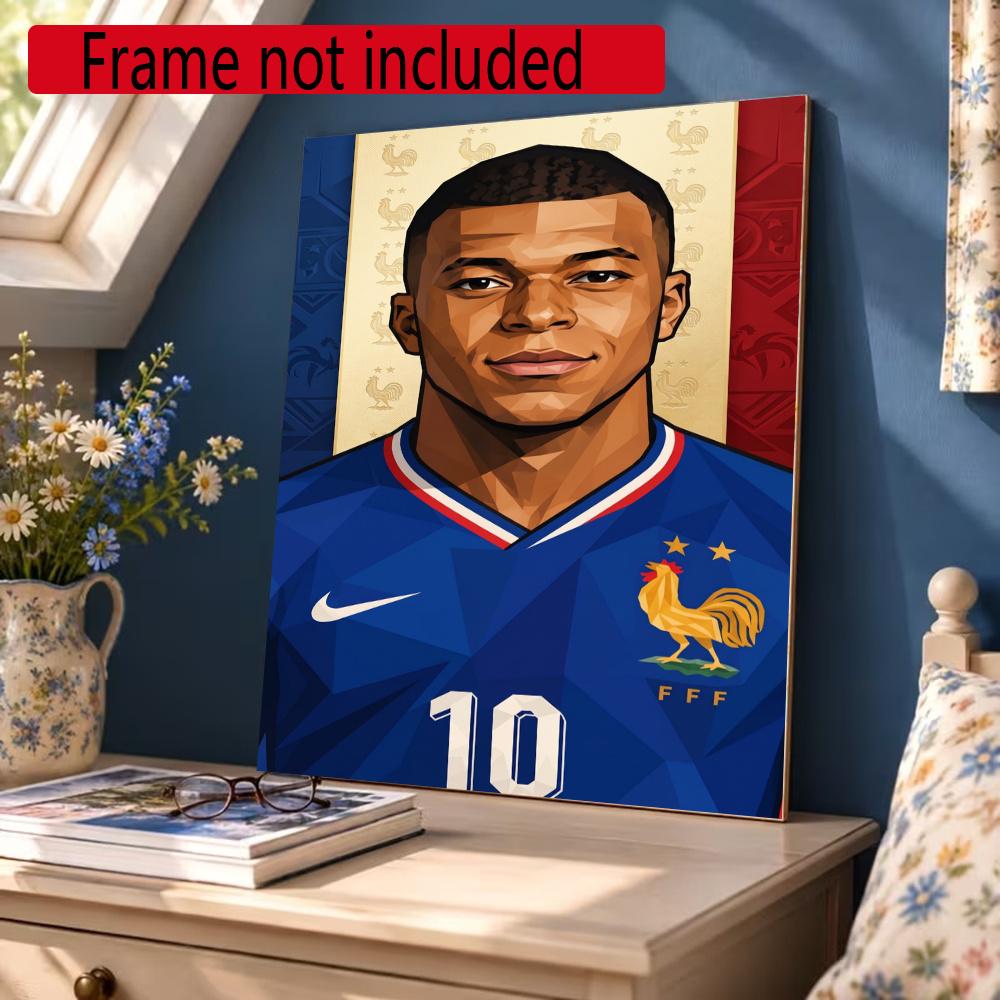 Mbappe 5D Diy Diamond Painting Round Diamond Diy Frameless Holiday Artwork Suitable For Home Office Wall Decoration