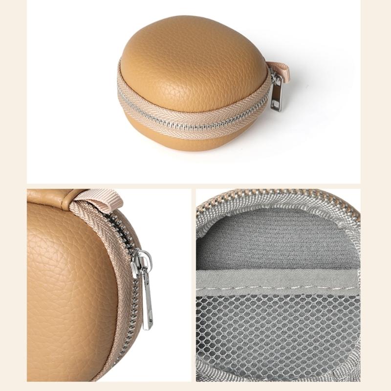 PU Leather Headsets Storage Case Bag DustProof With Mesh Pockets Shockproofs for iFLYBUDS Nano+ Headphones