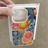 Custodia per telefono con motivo Oceano Arancione, adatta per telefoni serie iPhone 17, 16, 15, Plus, Pro, Max - ideale per l'uso come regalo