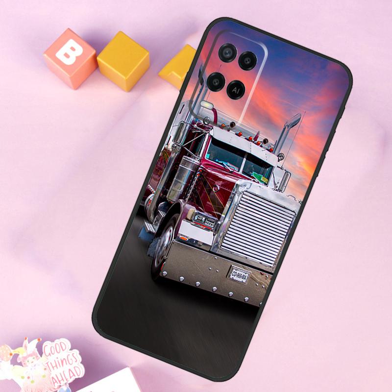 Heavy Truck Car Case For Oppo A54 A74 A94 A40 A60 A80 A18 A38 A58 A78 A98 A96 A76 A16 A15 A17 A57 A5 A6 Pro