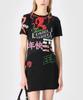 Marine Serre (W) Regenerated Graphic T-Shirt Mini Dress Black Regenerated Graphic T-Shirts Mini Dress Bk99 Black