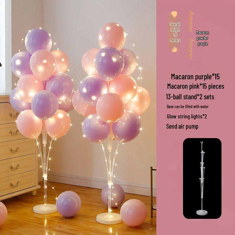 Glow-in-the-Dark Floor Balloons for Birthdays & Anniversaries, New Year’s Movable Stand