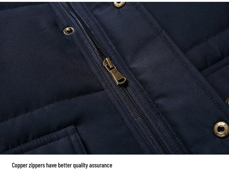 Herren Verdickte Weste für den Winter - Warme, locker sitzende Steppjacke für mittleres und älteres Alter (Große Größe, Modell 7881)