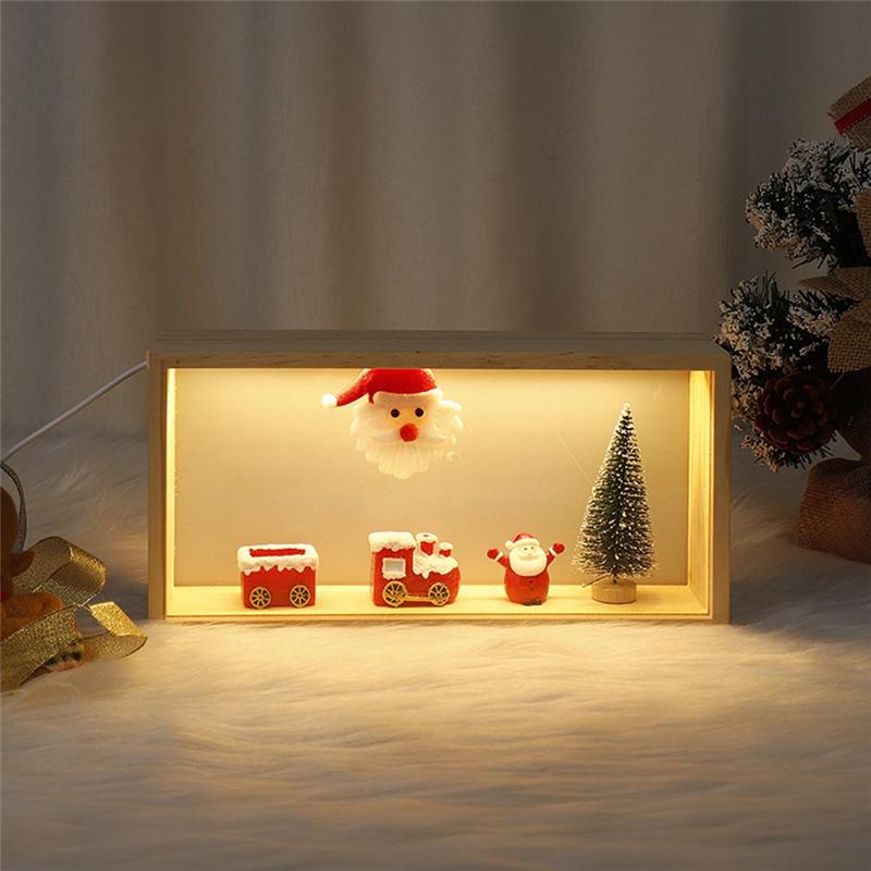 M-Modern-Christmas Night Light Stand, LED Santa Claus, Decorations, Presentation Stand, Mini Christmas Tree Decoration Stand
