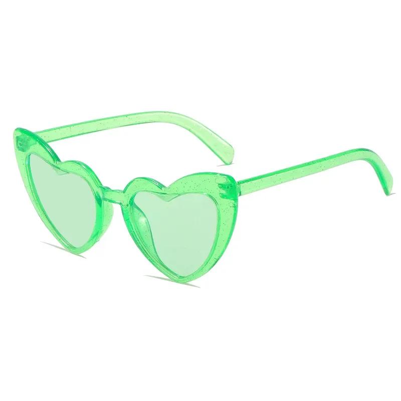 Retro Fashion Heart Shaped Sunglasses Outdoor Sunscreen Alien Personality Party Street Photography Men'S And Women'S Sunglasses