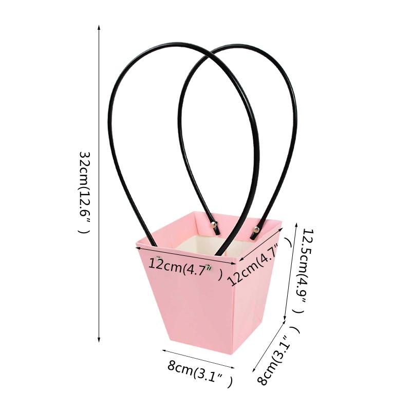 

Портативная цветочная коробка, водонепроницаемая бумажная удобная подарочная сумка, крафт-сумка, свадебная роза, подарочная коробка для вечеринки, упаковка для конфет, торта, дня рождения as pictures