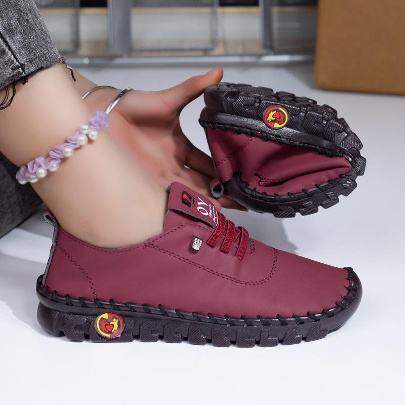 Sneaker für Damen Weicher Komfort Flache Loafer Schuhe Slipper Neue Mode Outdoor Rutschfest Lässige Lederschuhe Zapatillas Mujer