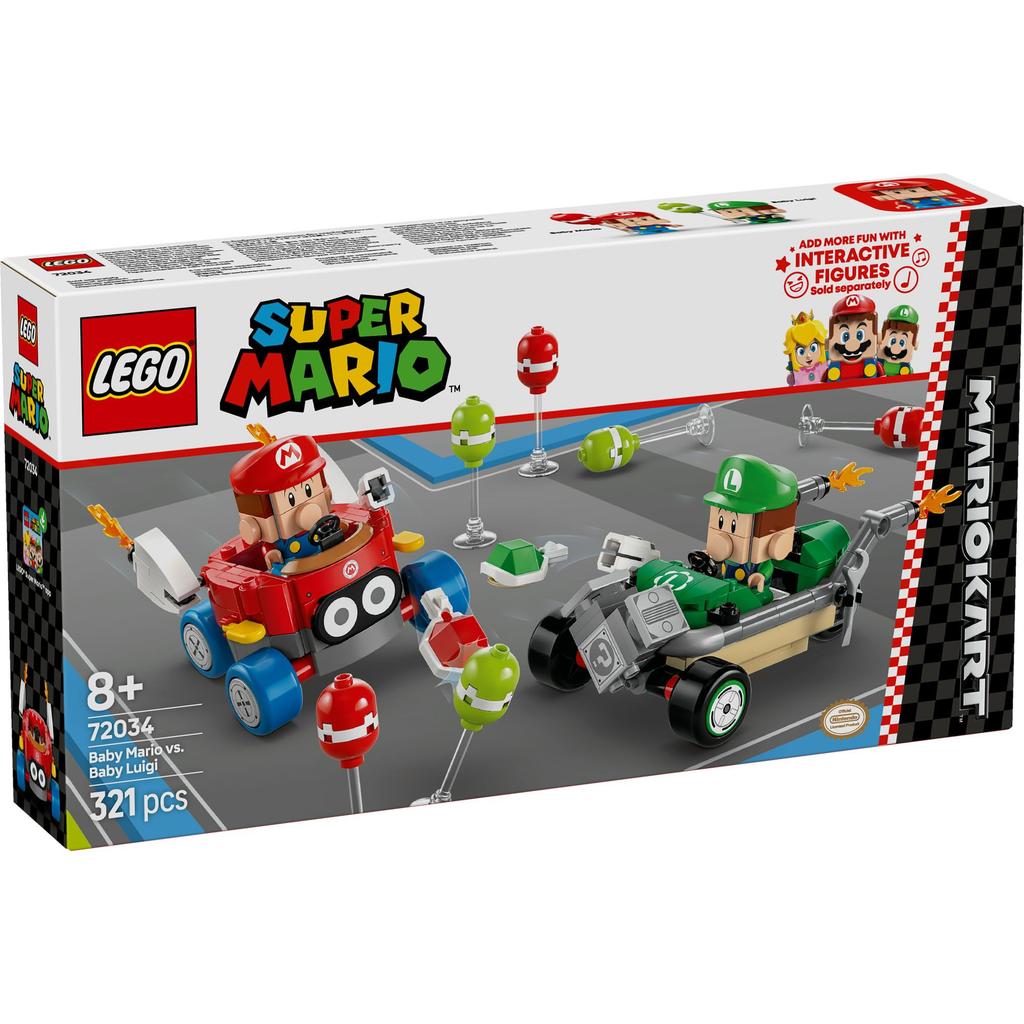 LEGO Super Mario Mario Kart – Baby Mario vs Baby Luigi Cadou de jucărie pentru ziua de naștere Bloc Băieți Fete Mario Goods Game 72034