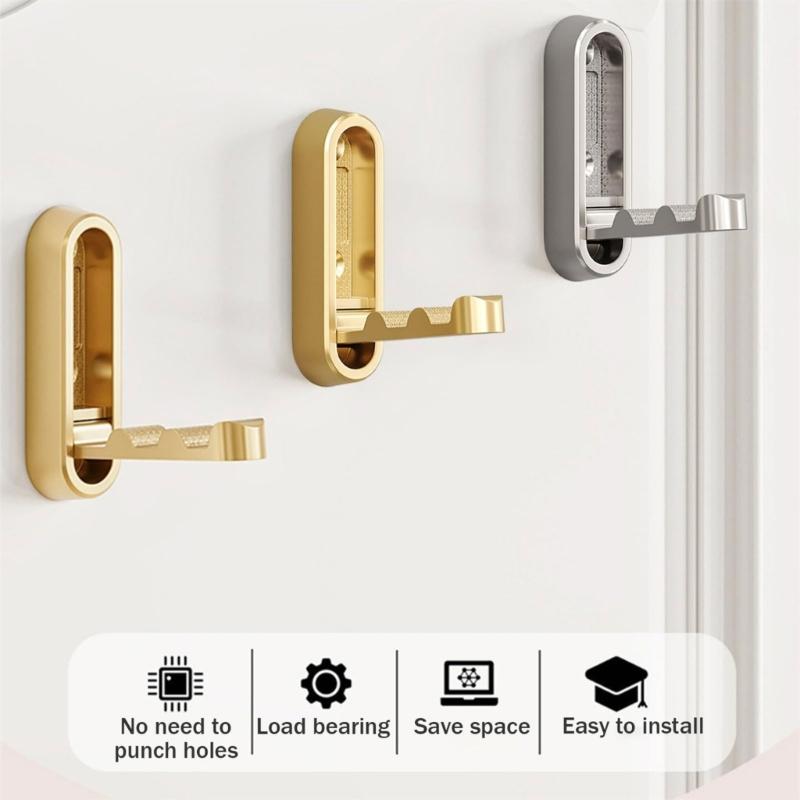 Foldable Wall Hook for Clothes and Accessories Invisible Folding Hook for Bedrooms and Offices Bathroom Towel Hanger