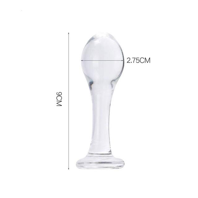 1Pcs Crystal Clear Glass Dildo Anal Beads Plug G-spot Stimulation Female Masturbation Adult Sex Toys for Lesbian