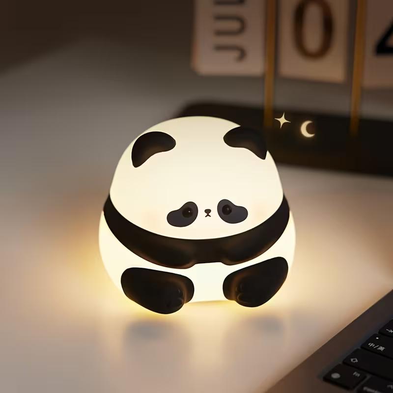 

1 Cute Giant Panda Silicone Lamp, Panda Night Light, Smart Pat Light, USB Charging Bedroom Bedside Sleep Light, Sensing Atmosphe United States