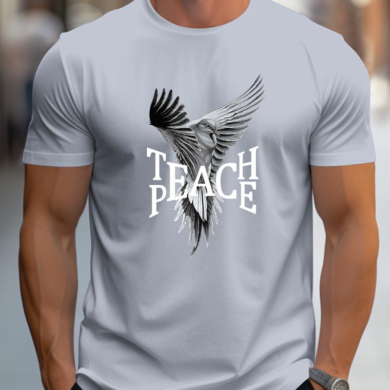 

Basic Casual Men s T-Shirt - Solid Color Versatile Daily Style S