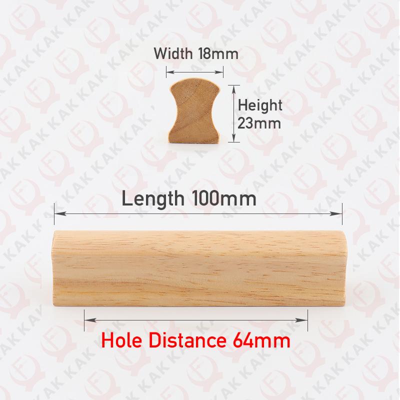 

KAK Wooden Furniture Handle Rubberwood Drawer Knobs Kitchen Cabinets Handle Dresser Knobs Wardrobe Pull Door Hardaware
