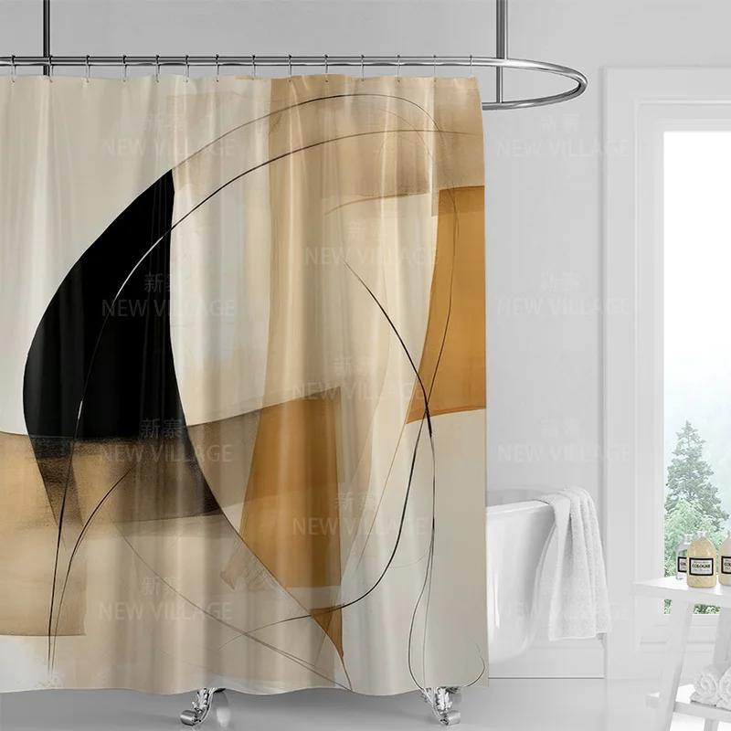 

Абстрактная геометрическая граффити шторка для душа скандинавский минимализм водонепроницаемая тканевая занавеска для ванной шторка для душа 180x200 90x180cm