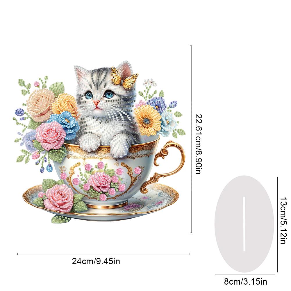 Acrylic Special Shape Swan Diamond Painting Tabletop Ornaments Kit Rhinestones Desktop Ornaments Diamond Painting Desktop Decors