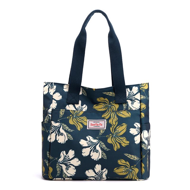 

Trendy printed women s bags, summer new nylon bags, large-capacity shoulder handbags, medium women s bags