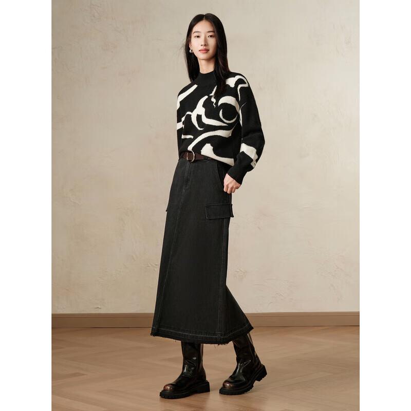 

JUZI ANNACAU Women s Lion Dance Jacquard Wool Blend Sweater M