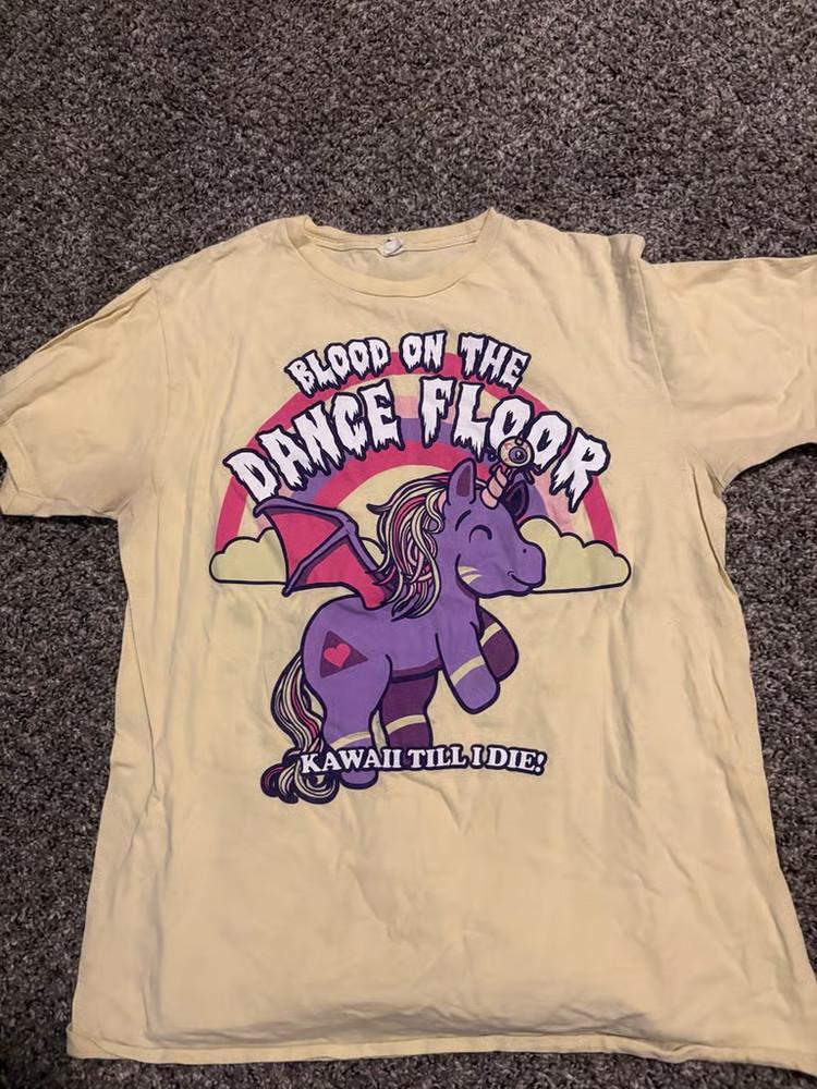 Винтаж Кровь на танцполе Группа Каваи Футболка Унисекс Концерт S до 5XL BO287 Унисекс Футболка S