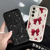 Phone case for Samsung Galaxy A55 A52 A33 cases A24 A15 A12 A23 A22 5G A54 A52s A53 A14 funda Cover Cool Luxury Red Cartoon Bow