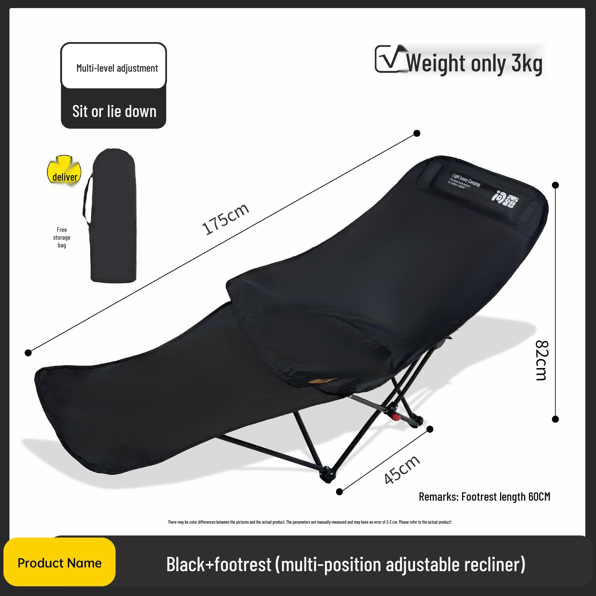 Adjustable Reclining Cotton Moon Chair - Folding Outdoor Lounge & Camping Chair