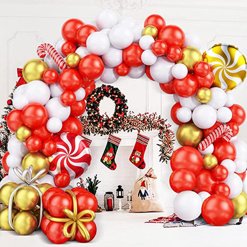 111 szt. Dekoracja świąteczna Balon z folii aluminiowej Klaun Świąteczny Klaun Szczęśliwego Nowego Roku Dekoracja na przyjęcie Balon Globos Balon Helem Świąteczny