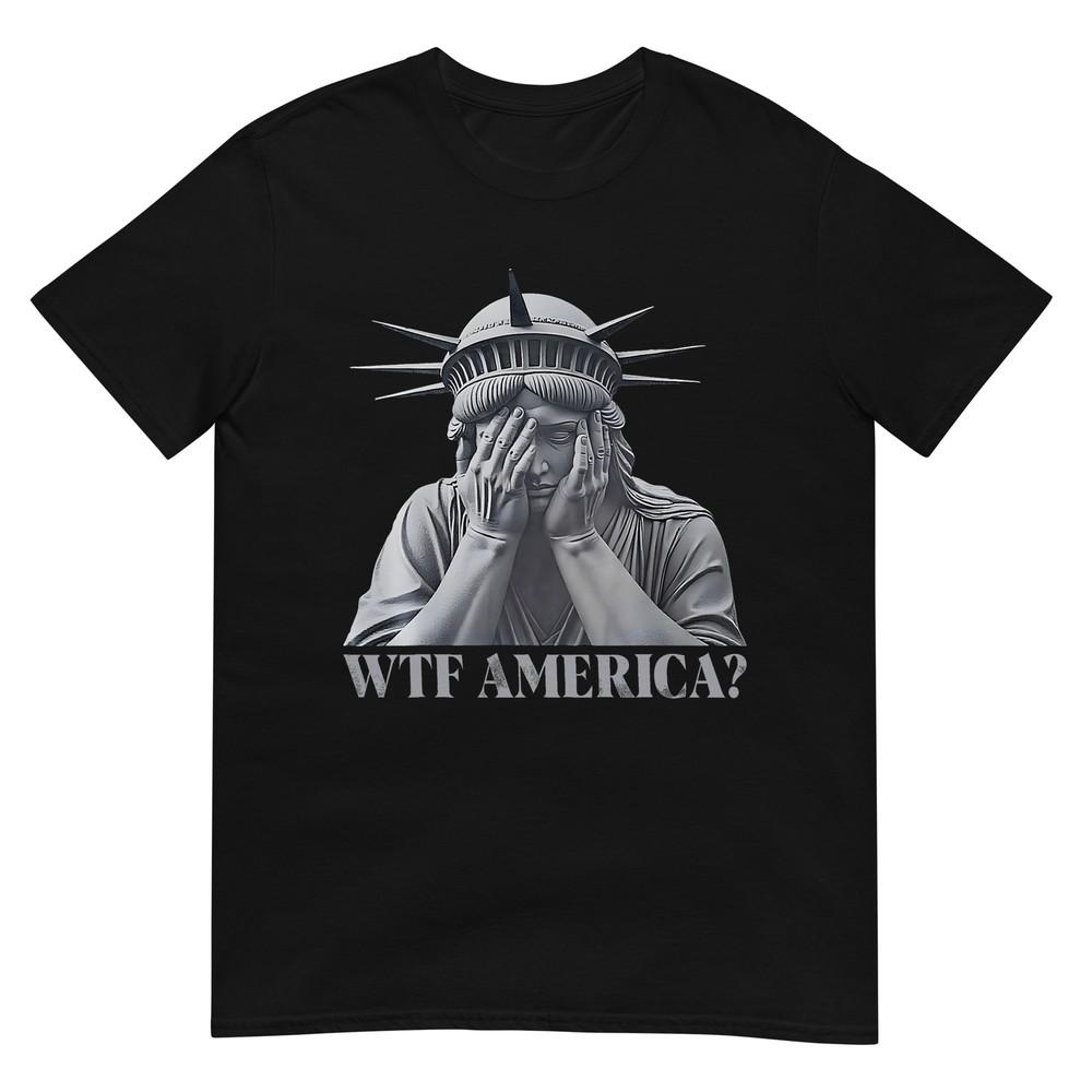 WTF Америка Анти-Трамп Политическая и Демократия Футболка XL