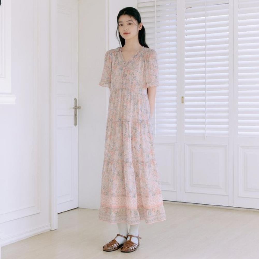 Thursday Island Women Flower Border Mix Frill Dress T264mop245w