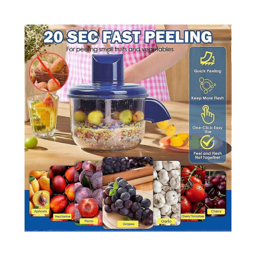 Electric Peeling Machine for Grape, Rechargeable Small Fruit and Vegetable Automatic Peeler, Quick Peeling Machine for Home, Camping and Businesses