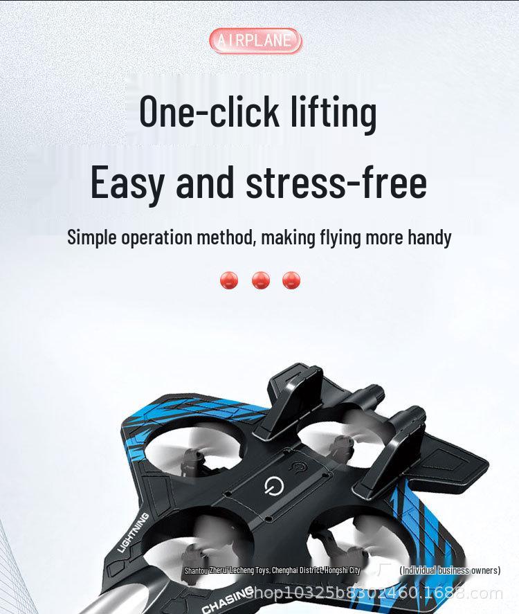 Remote Control Foam Glider: Four-Axis Fighter Jet Toy with Aerial Somersault Feature