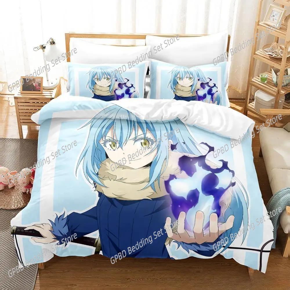 That time i got reincarnated as a slime 3D Bedding Set Duvet Cover Pillowcases Single Twin Full Queen Home Decor Quilt Boys Gift